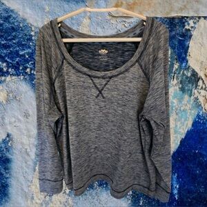 Maurices Heathered Blue Long Sleeve Sweatshirt